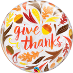 22" Give Thanks Bubble (pkgd)